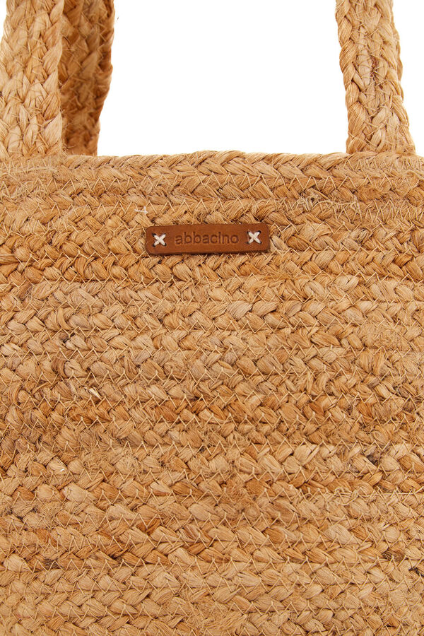 Abbacino Capazo peque&ntilde;o rafia estampado morado/lila