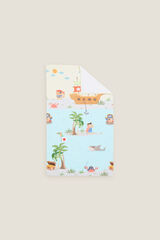 Textura Toalla de playa rizo piratas azul