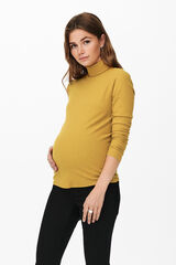 Only Maternity Jersey cuello alto maternity marr&oacute;n