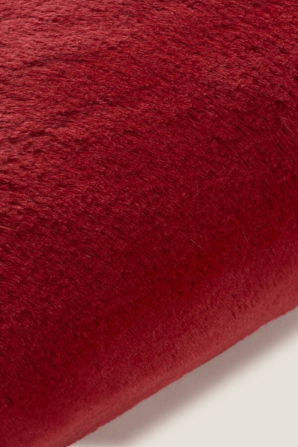 Textura Funda coj&iacute;n pelo suave rojo