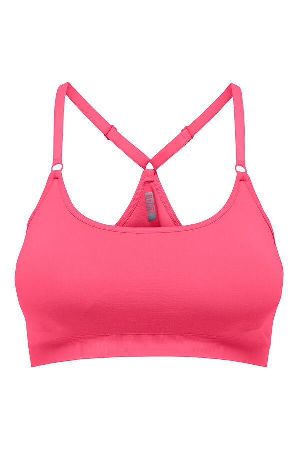 Only Play Suti&atilde; esportivo sem costura f&uacute;csia rosa