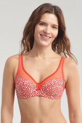 DIM Soutien com aro de grande capacidade Generous com tule estampado