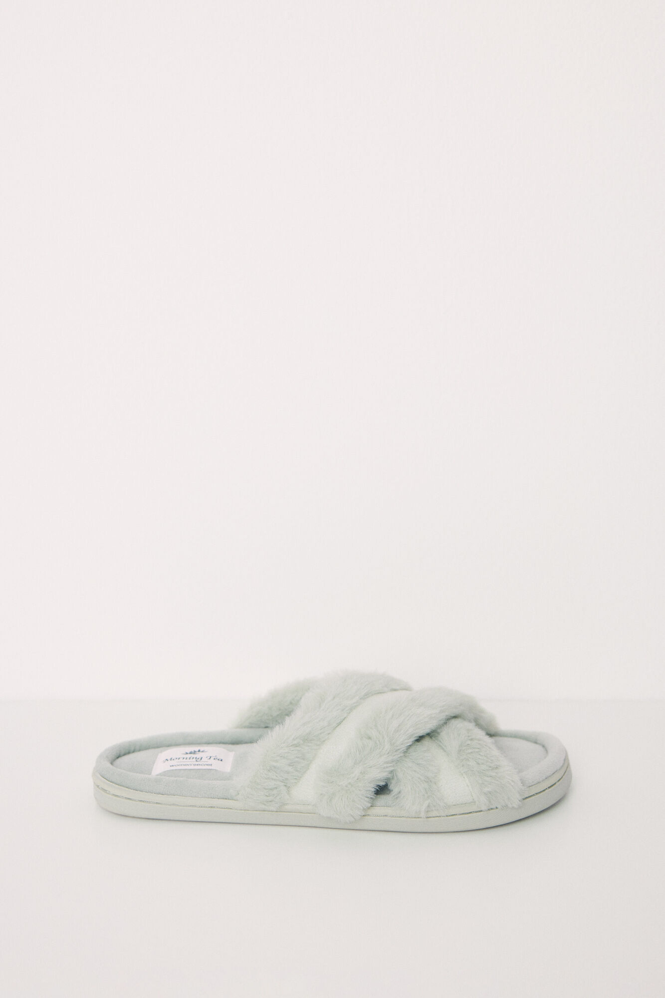 Women'secret Zapatillas casa acolchadas verde