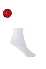 Punto Blanco Calcetines de Hilo de Escocia lisos blanco