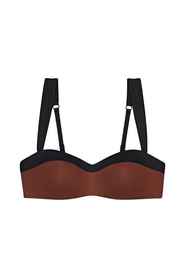 Triumph Top de bikini bandeau marrón