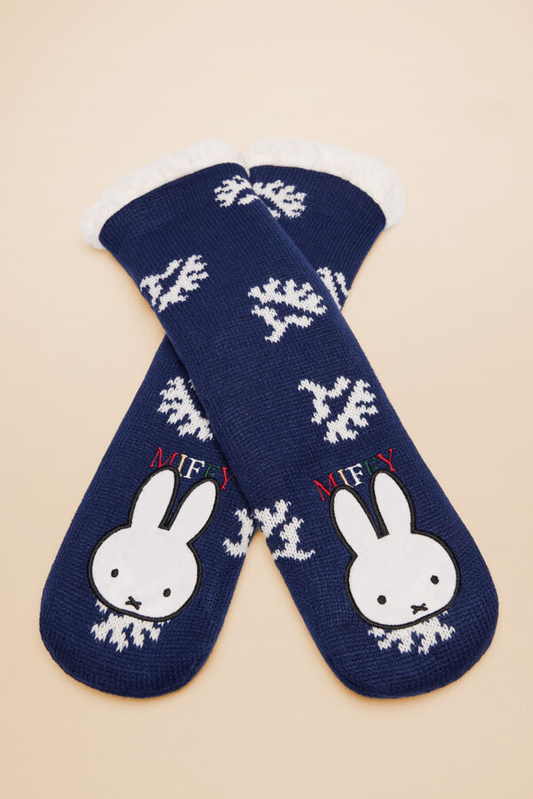 Women'secret Calcetines borreguito tricot Miffy azul