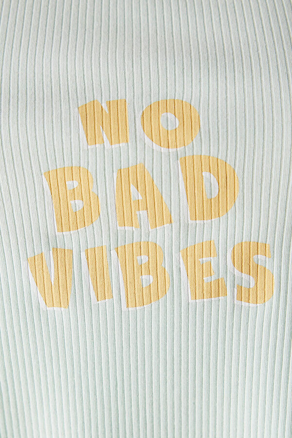 Penti Top de pijama verde-menta com camisa de alças Happiness verde