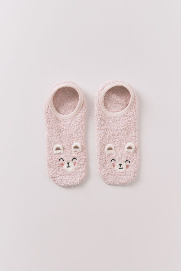 Women'secret Meias slip-on de meias rosa rosa