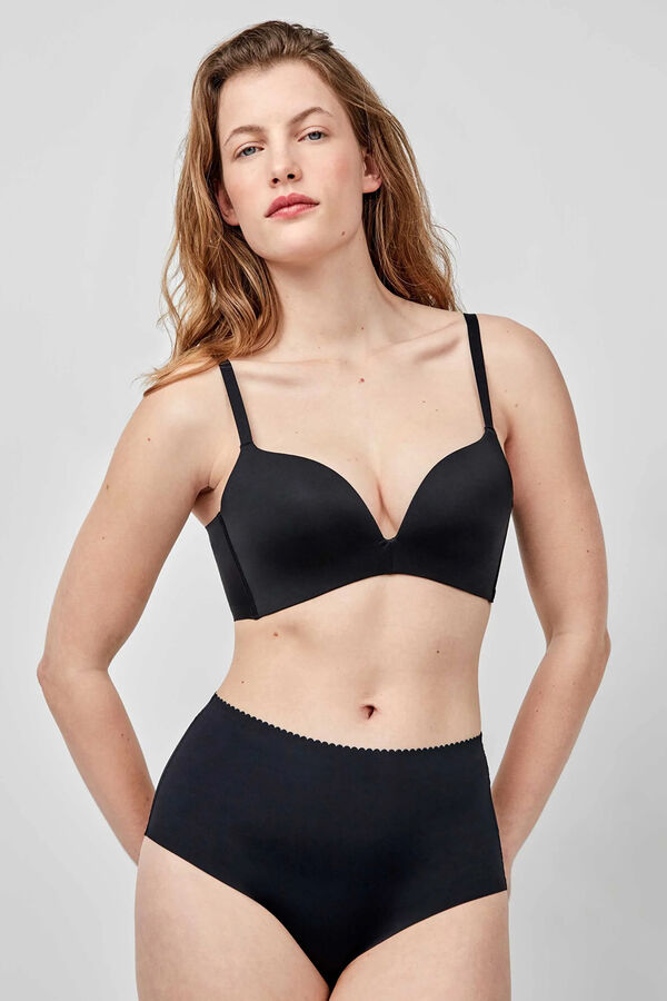 Gisela Soutien push-up com decote extremo preto