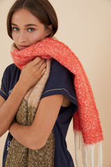 Women'secret Bufanda efecto mohair multicolor kaki