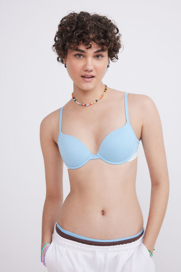 HI&BYE Sujetador con relleno algod&oacute;n azul azul