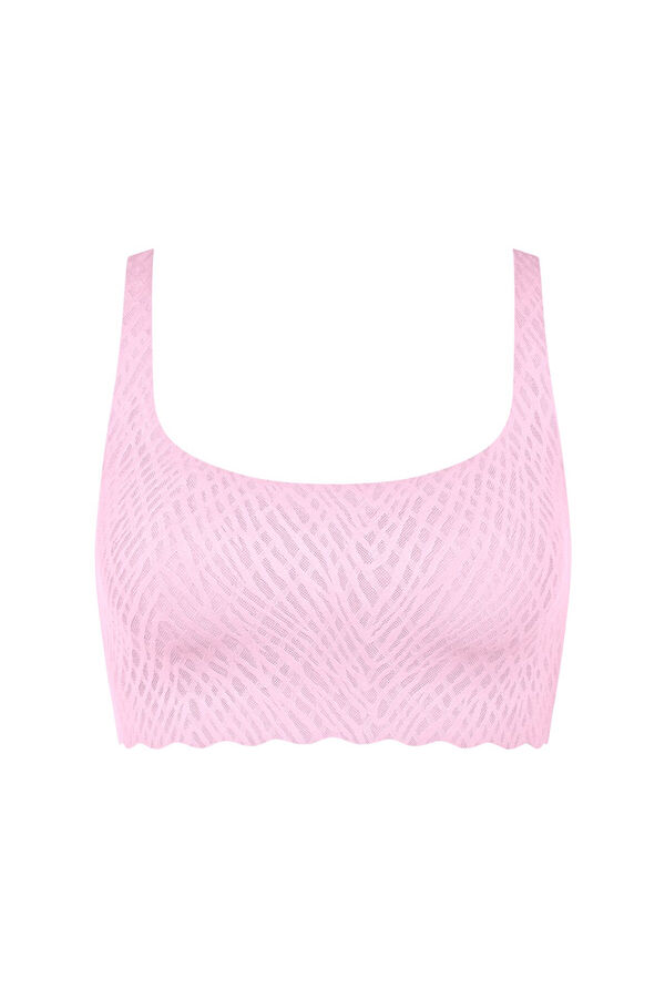 Sloggi Soutien top de renda efeito invis&iacute;vel rosa