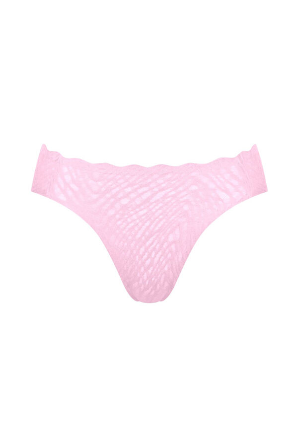 Sloggi Cueca cintura alta renda invis&iacute;vel rosa