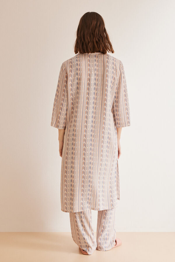 Women'secret Vestido camisero rayas estampado