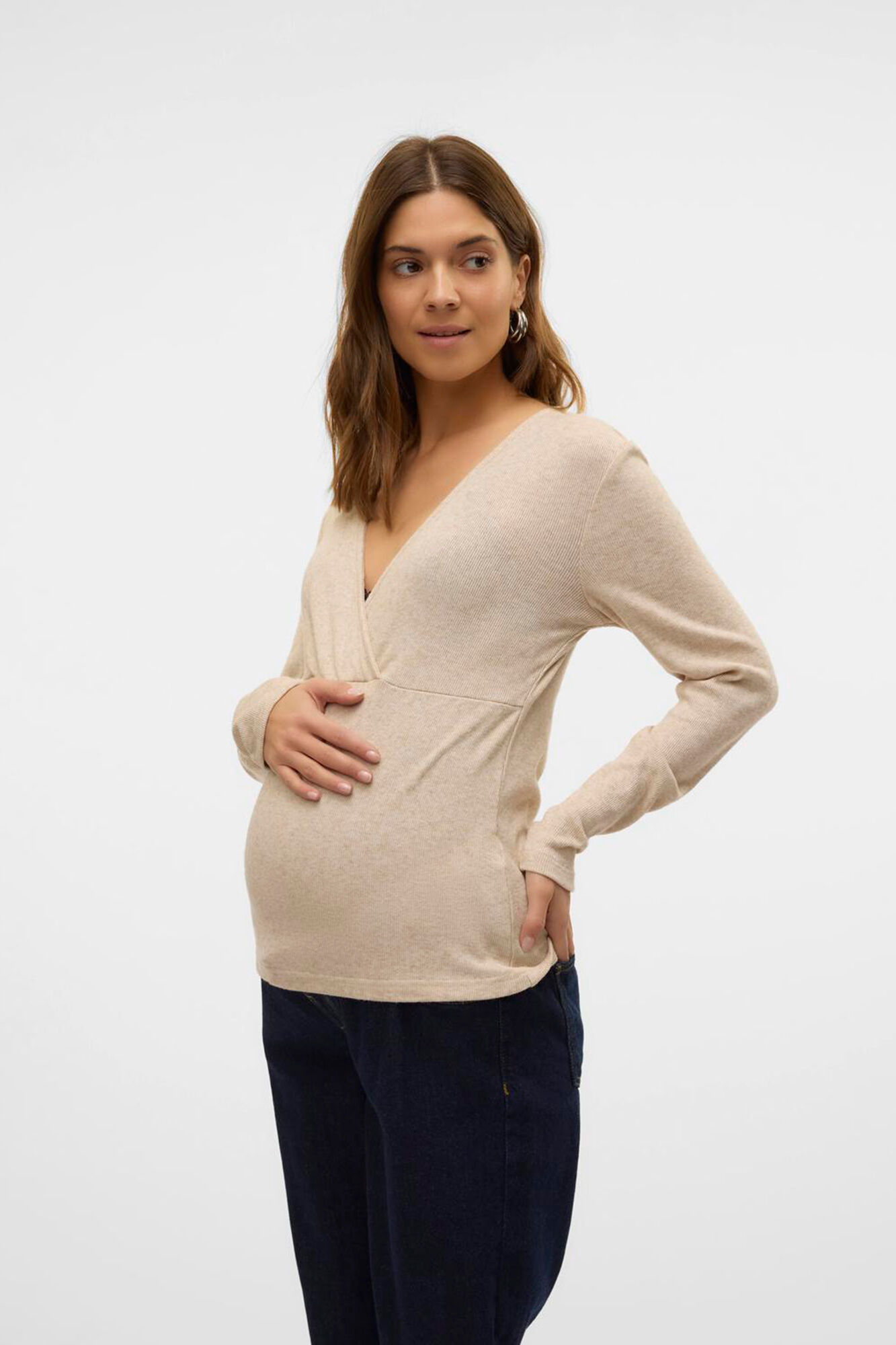 Mamalicious breastfeeding maternity jersey-knit top