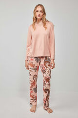 Gisela Pijama punto largo rojo