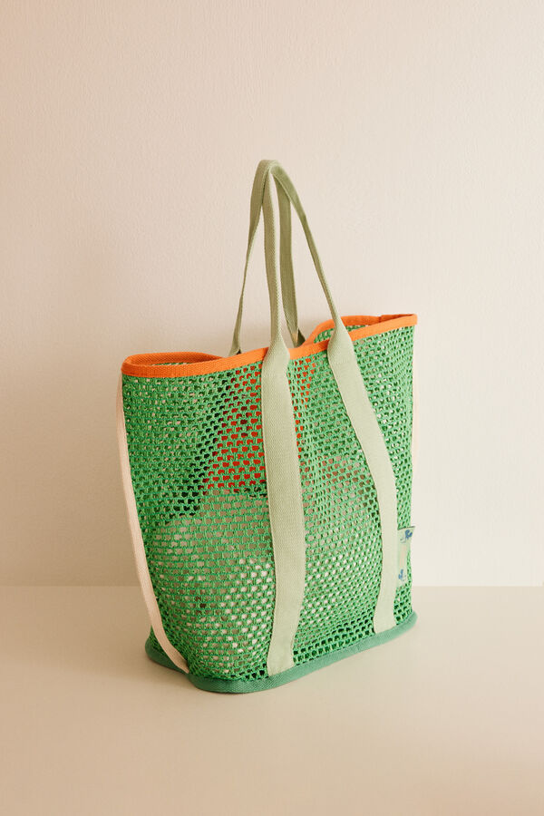 Women'secret Saco grande r&aacute;fia verde verde