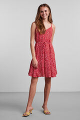 Pieces Vestido corto de tirantes rojo