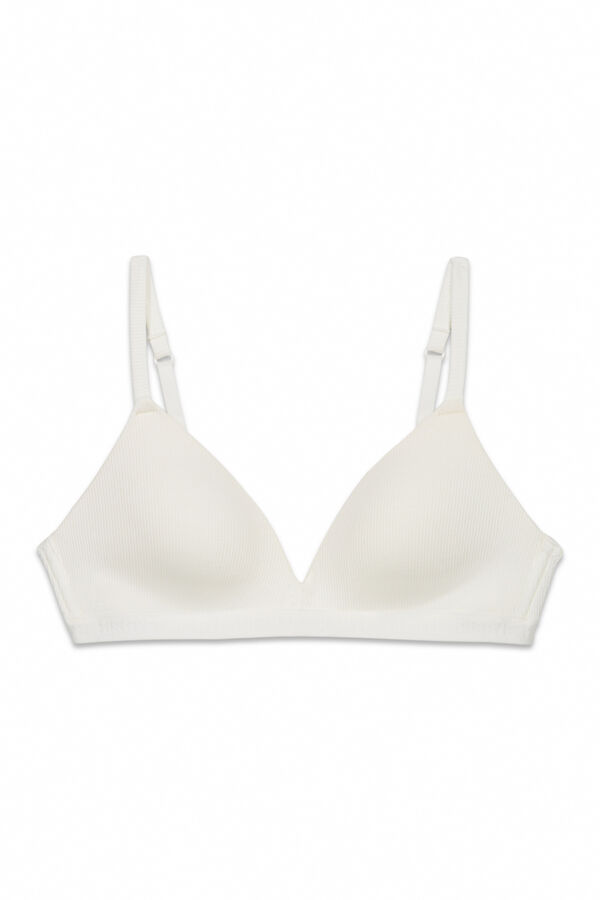 HI&BYE Soutien triangular com enchimento branco branco
