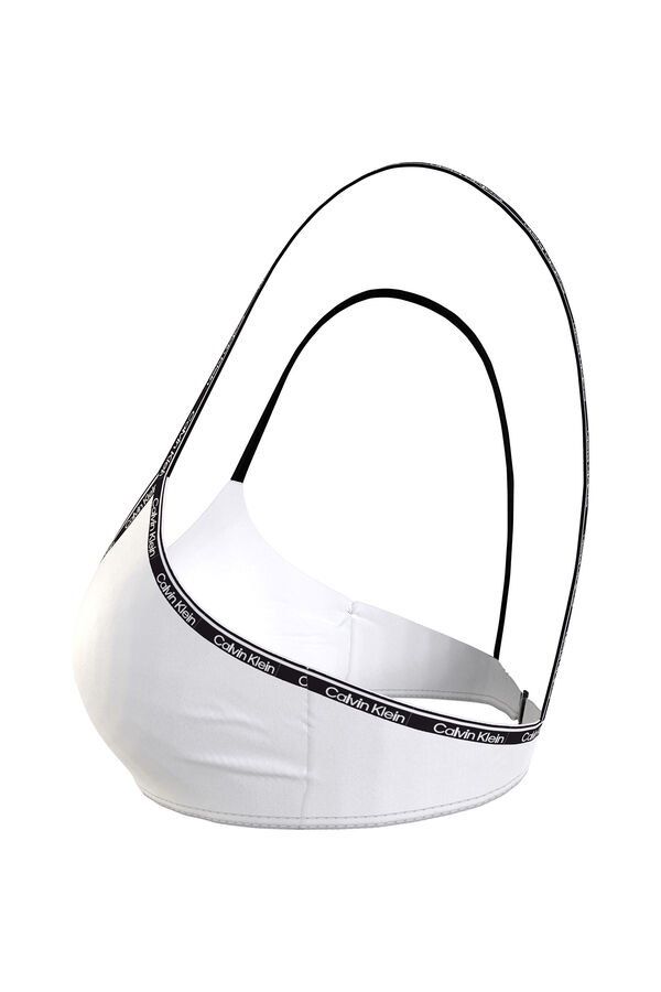 Calvin Klein Parte de arriba de bikini de corpi&ntilde;o Logo Tape. blanco