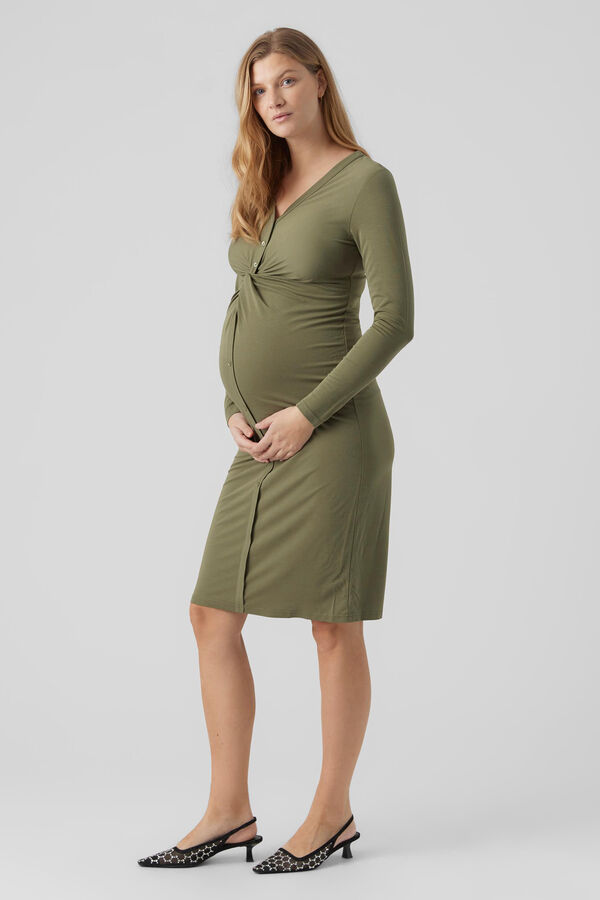 Mamalicious Vestido midi doble función verde
