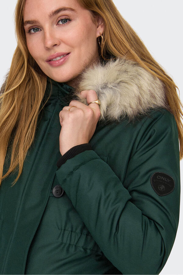 Only Maternity Parka con capucha maternity turquesa