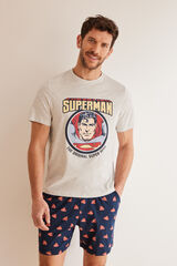 Women'secret Pijama hombre 100% algod&oacute;n Superman gris