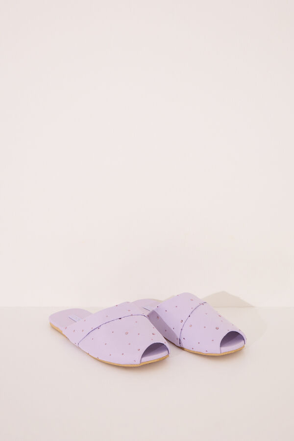 Women'secret Zapatillas casa lila strass rosa morado/lila