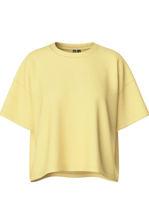 Pieces Camiseta loose amarillo