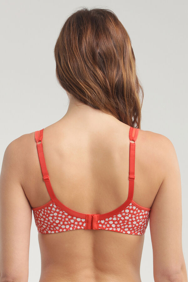 DIM Soutien com aro de grande capacidade Generous com tule estampado