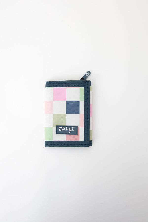 Mr. Wonderful Monedero - Estampado a cuadros estampado
