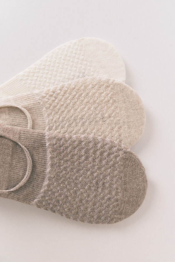 Women'secret Pacote com 3 meias meias sem cadar&ccedil;o  estampado