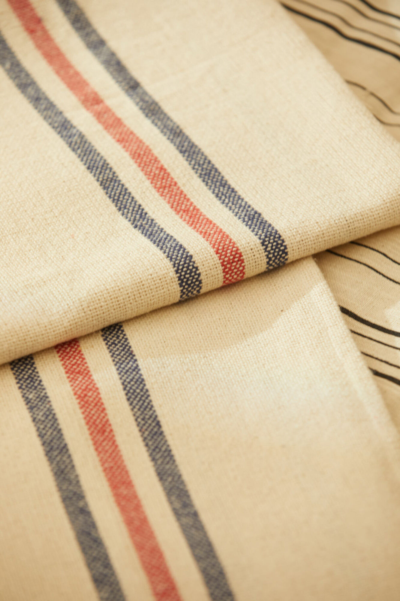 Calma House Plaid de algod&oacute;n a rayas azules y rojas Mont