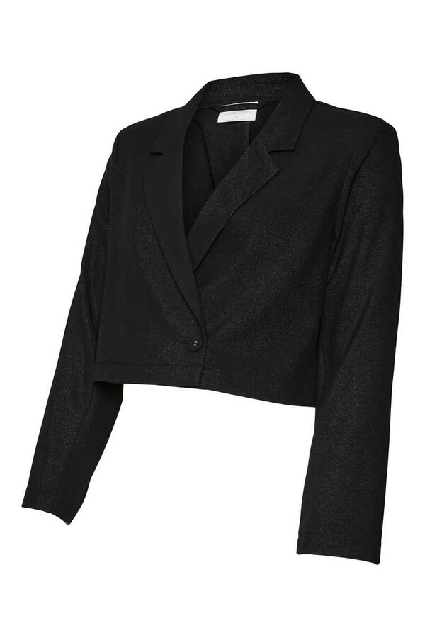 Mamalicious Blazer com glitter maternity preto