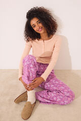 Women'secret Pantalón largo viscosa estampado boho floral estampado