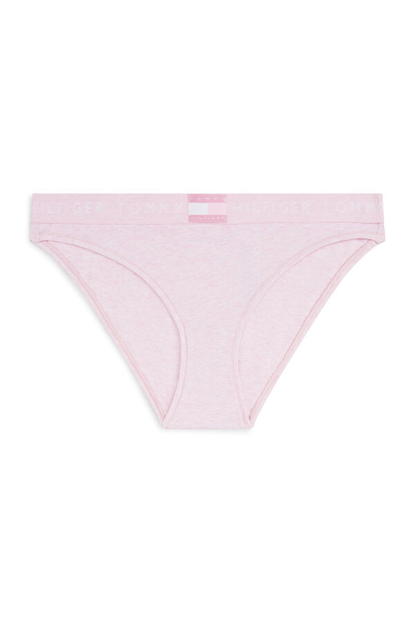 Tommy Hilfiger Braga algod&oacute;n con bandera al tono rosa