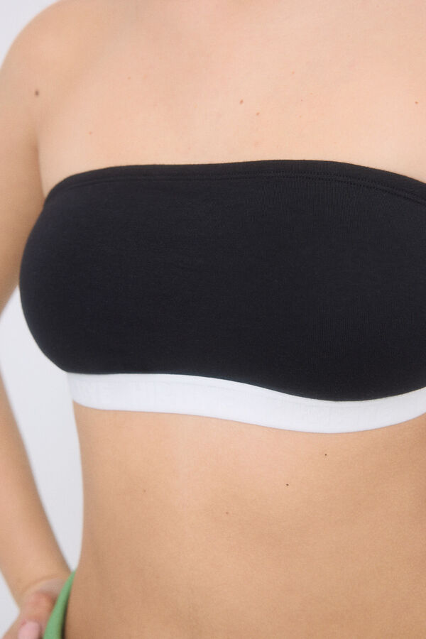 HI&BYE Suti&atilde; cai-cai preto com copas remov&iacute;veis preto