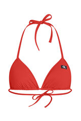 Calvin Klein Top de bikini triangular rojo