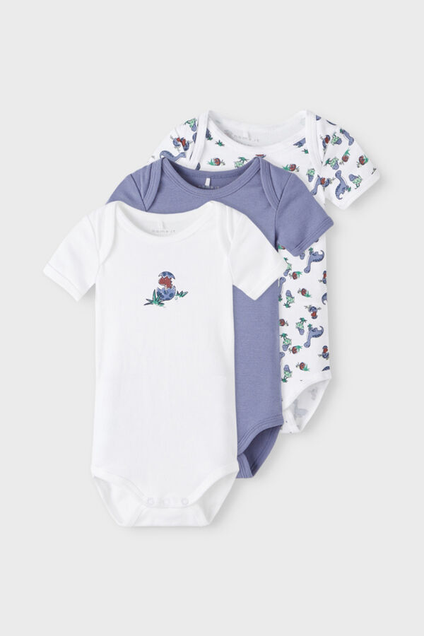 Name it Set de 3 bodies bebé niño gris