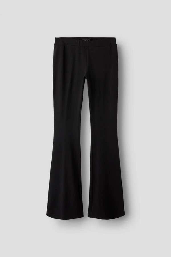 Lmtd Pantal&oacute;n de punto bajo acampanado. negro