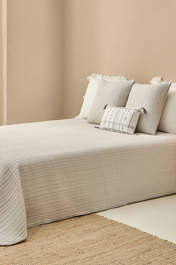 Textura Edred&oacute;n liso reversible gris