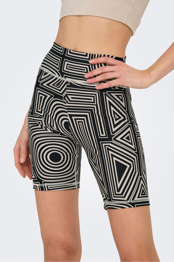 Only Play Leggings de ciclismo estampado cinzento