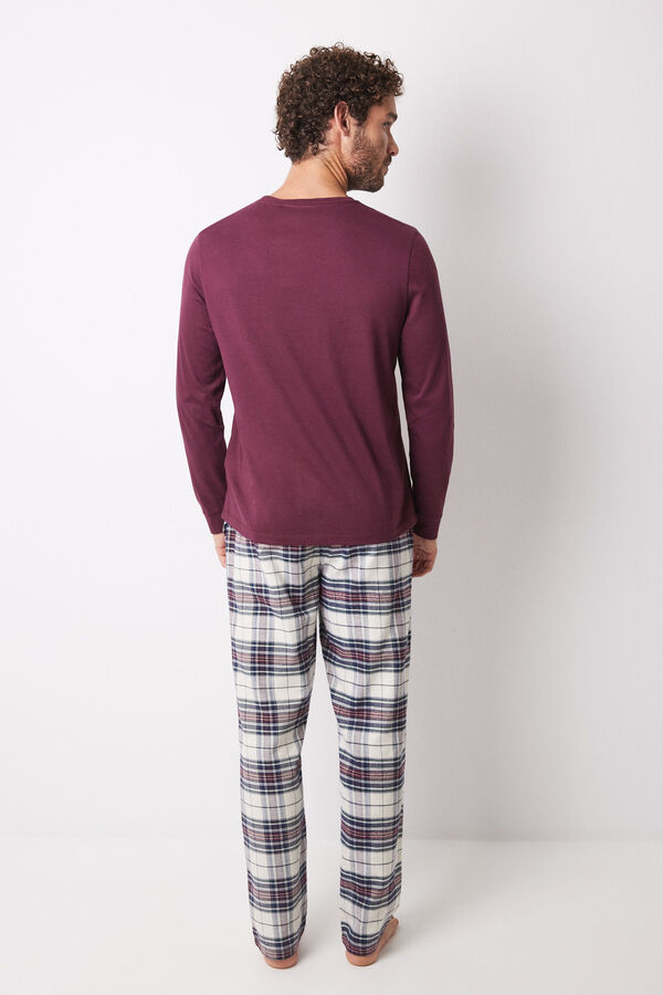 Women'secret Pijama longo masculino 100% algod&atilde;o "Snoopy" vermelho