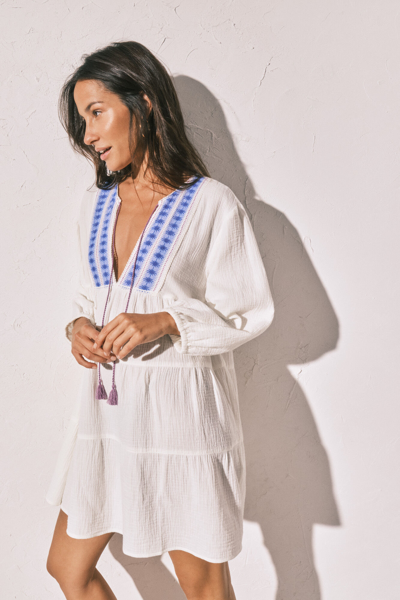 Women'secret Vestido corto algod&oacute;n estampado boho