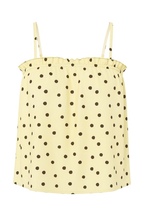 Pieces Top de al&ccedil;as bolinhas estampado