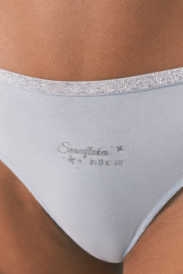 Women'secret Braga cl&aacute;sica algod&oacute;n azul lurex azul