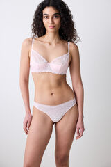 Penti Suti&atilde; com aro de renda rosa rosa