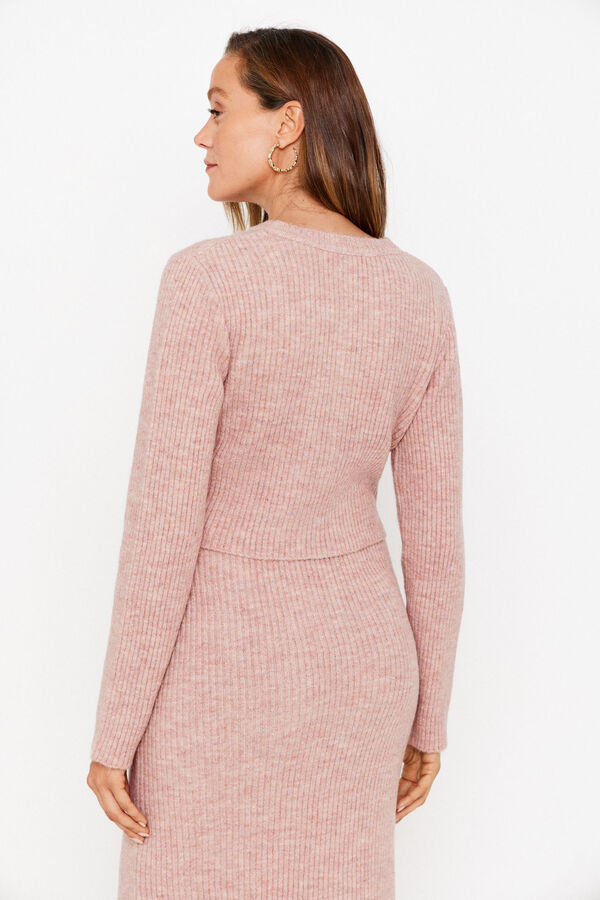 Mamalicious Crop top de malha maternity rosa