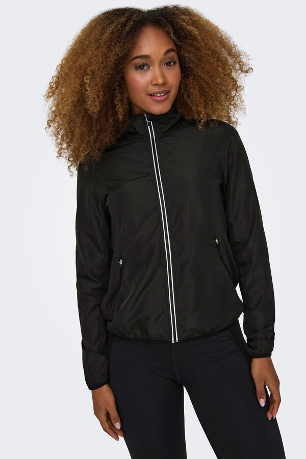 Only Play Casaco refletor respir&aacute;vel preto