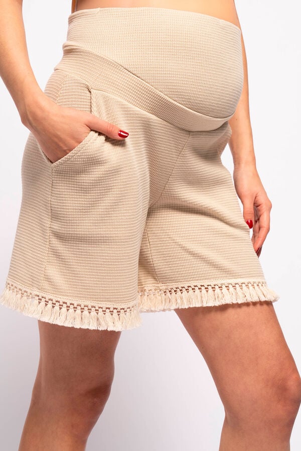 Ohma! Pack home premamá de estructura con flecos beige